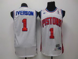 Best Quality Pistons 1 Iverson White Swingman Jerseys